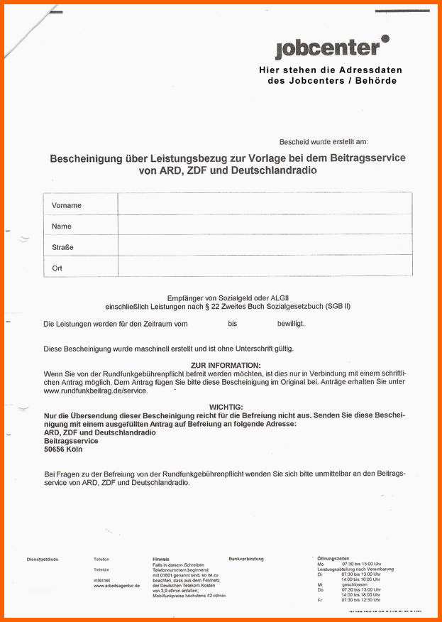 Einzahl Widerspruch Gegen Ablehnungsbescheid Des Antrags Auf Befreiung