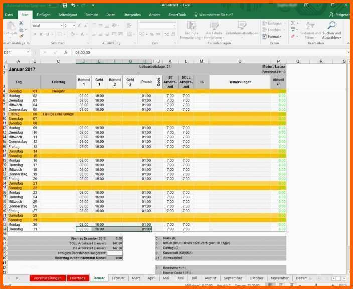Einzahl Zeiterfassung Excel Vorlage Kostenlos 2016 Cool Erfreut