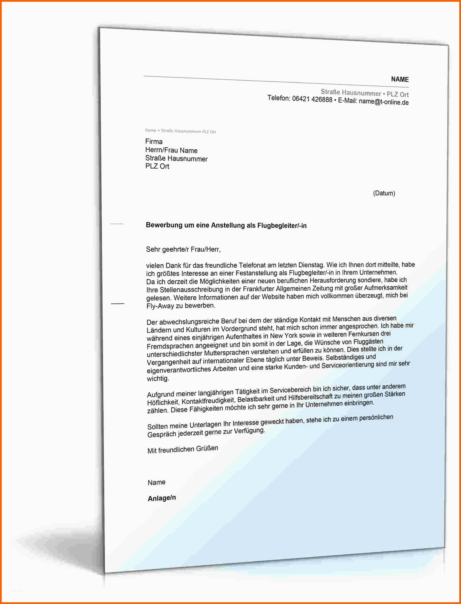 Einzigartig 15 Bewerbung Zum Ausdrucken