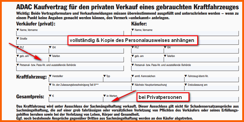 Einzigartig Auto Kaufvertag Privat Tipps Mustervertrag Fr