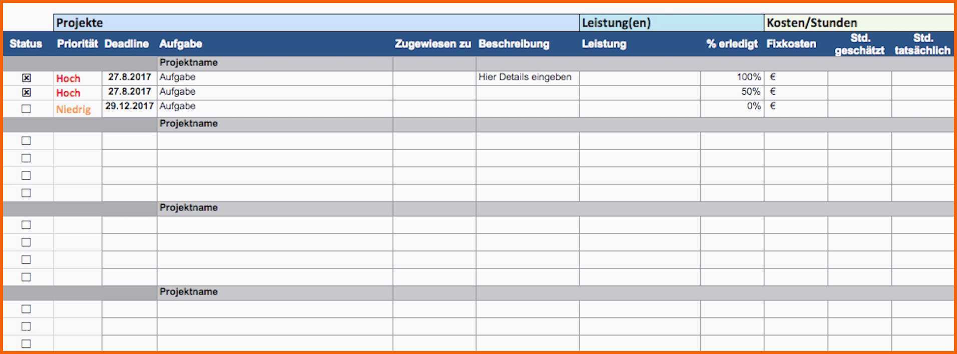 Einzigartig Besten Der Aufgabenliste Excel Vorlage