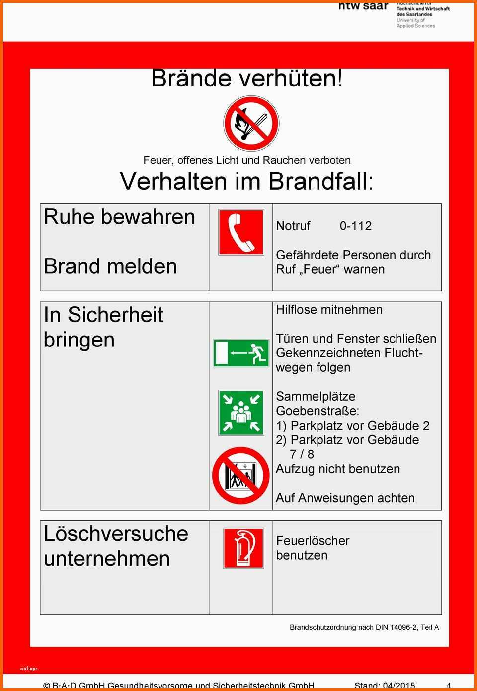 Einzigartig Brandschutzordnung Nach Din Teil 1 3 Für Den Campus