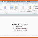 Einzigartig Briefkopf Mit Microsoft Word Erstellen