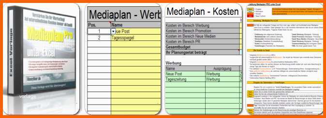 Einzigartig Der Genial Einfache Mediaplan Pro Unter Excel Me Nplanung