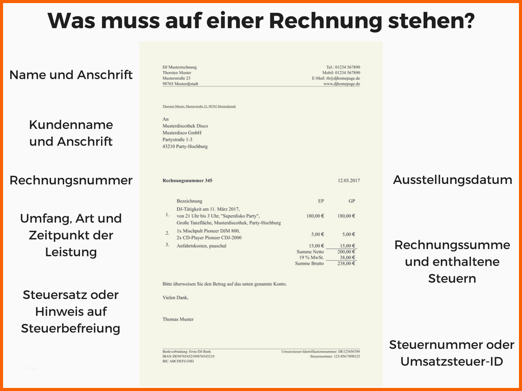 Einzigartig Dj Rechnung Als Mustervorlage Herunterladen Gratis