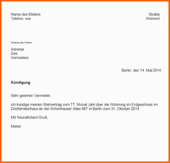 Einzigartig Einfach Kündigung Kfz Versicherung Vorlage Kostenlos
