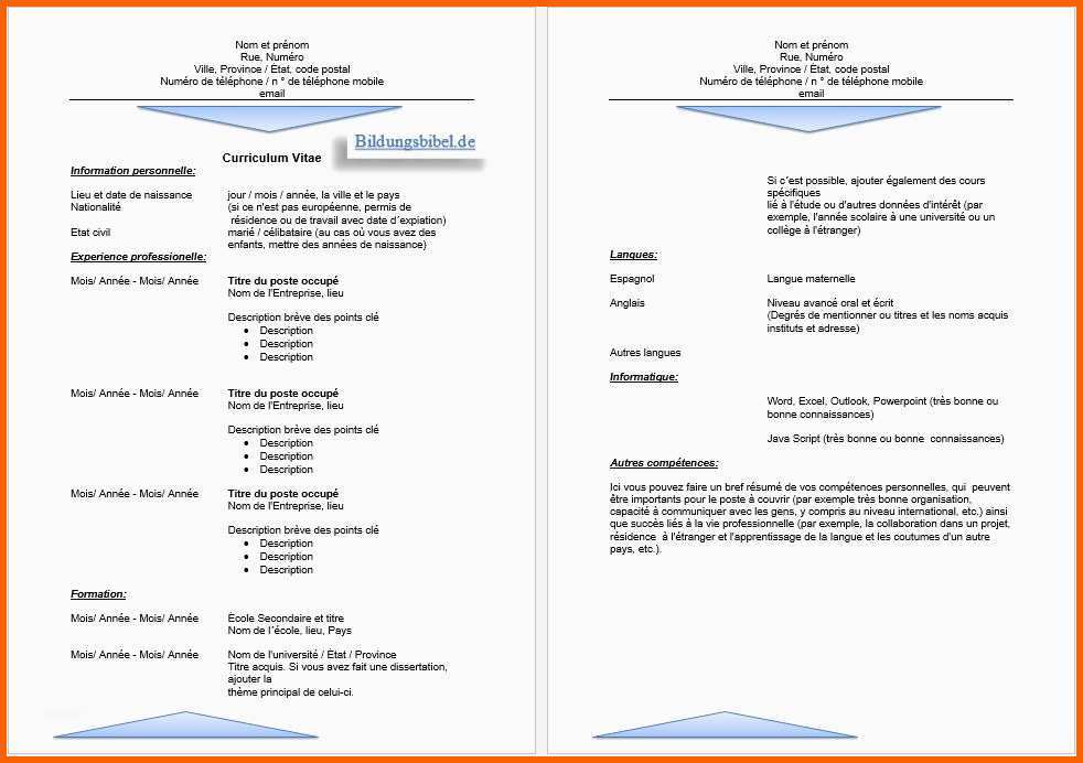 Einzigartig Gratis Bewerbung Französisch Anschreiben Lebenslauf