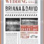 Einzigartig Hochzeitseinladung Auf Zeitung Titelseite