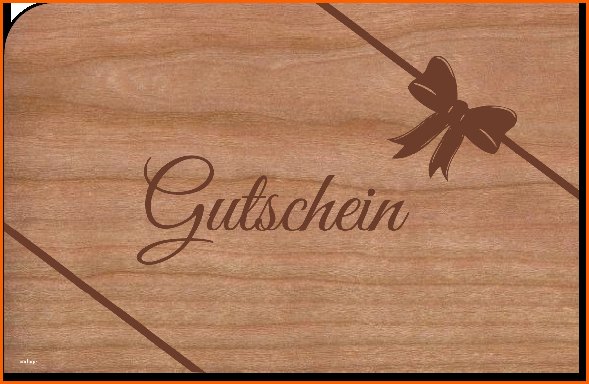Einzigartig Holzpost Grußkarte Mit Umschlag "gutschein"