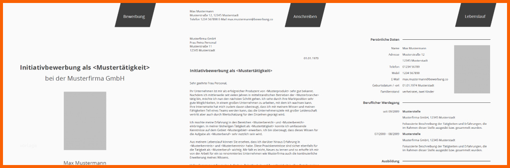 Einzigartig Initiativbewerbung Muster & Vorlagen Inkl Anschreiben
