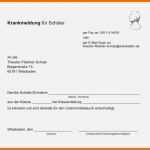 Einzigartig Krankmeldung Schule Vorlage Großartig 12 Krankmeldung