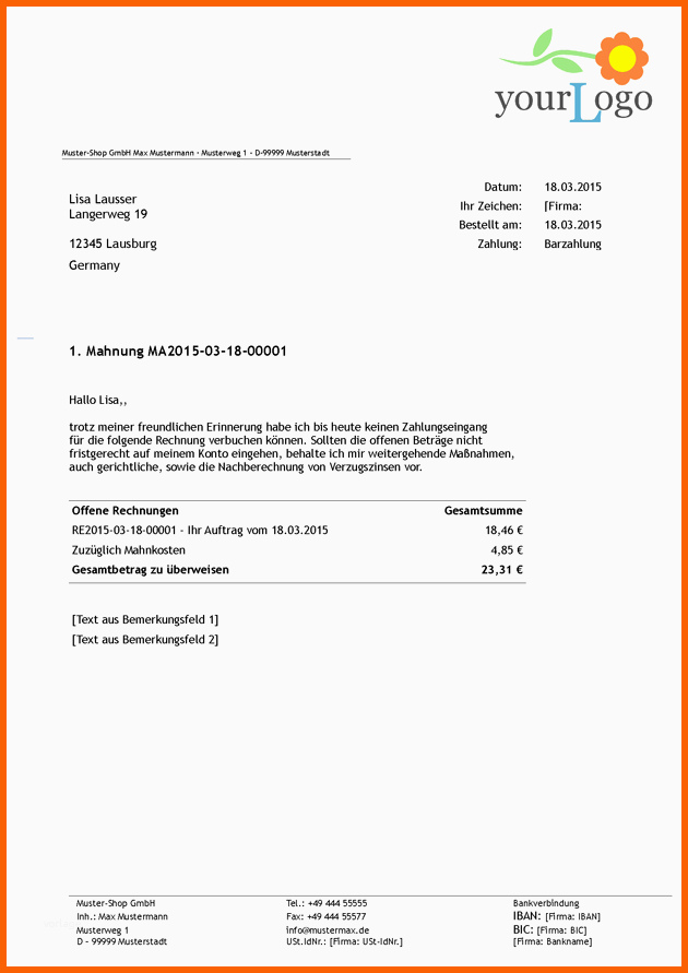 Einzigartig Mahnung Mahn 0001 Support Das software Und Peripherie