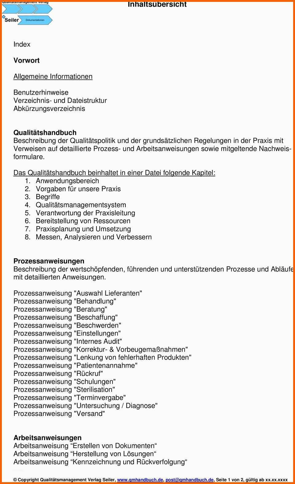 Einzigartig Muster Qualitätshandbuch Zahnarzt Pdf