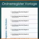 Einzigartig ordnerregister Vorlage Deckblatt