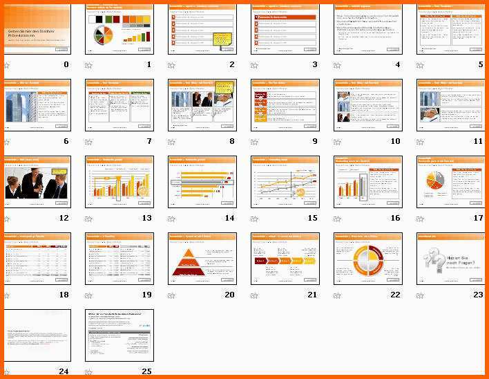 powerpoint vorlage raster orange