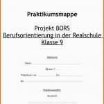 Einzigartig Praktikumsmappe Projekt Bors Berufsorientierung In Der