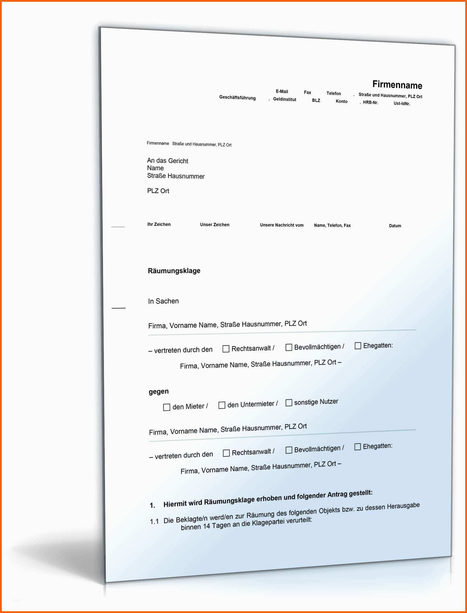 Einzigartig Räumungsklage Mieter 1 Einzigartig Räumungsklage Mieter