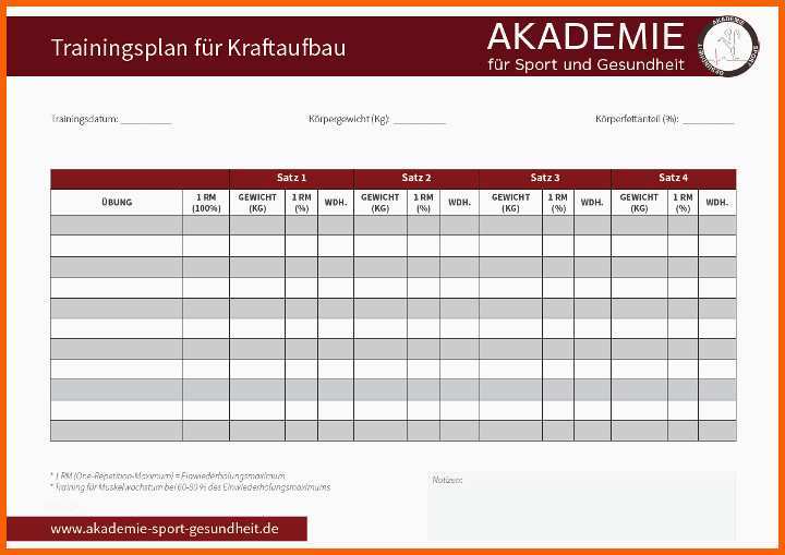 Einzigartig Trainingsplan Erstellen Kostenlos Frau