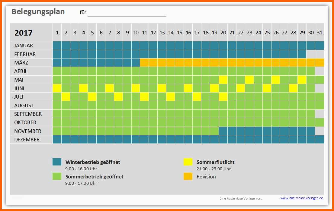 Einzigartig Vorlage Belegungsplan Belegungskalender