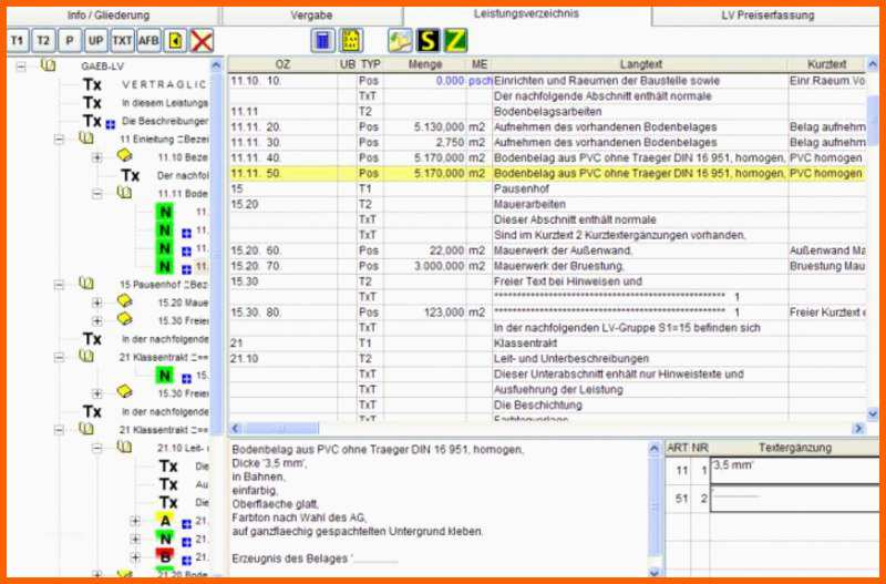 Einzigartig Vorlage Leistungsverzeichnis Excel – De Excel