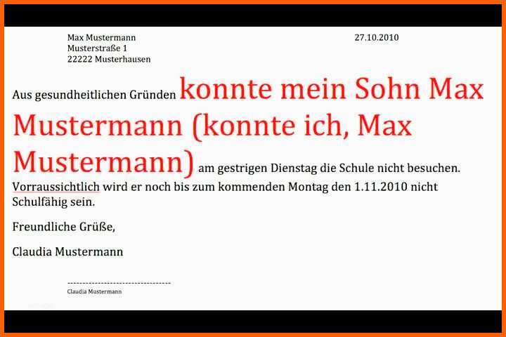 Einzigartig Wie Schreibe Ich Ein Entschuldigungsschreiben Für Schule