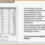 Einzigartig Zählprotokoll Kasse Vorlage Süß ordnungsgemäße