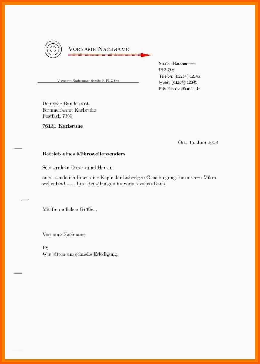 Empfohlen 11 formeller Brief Vorlage