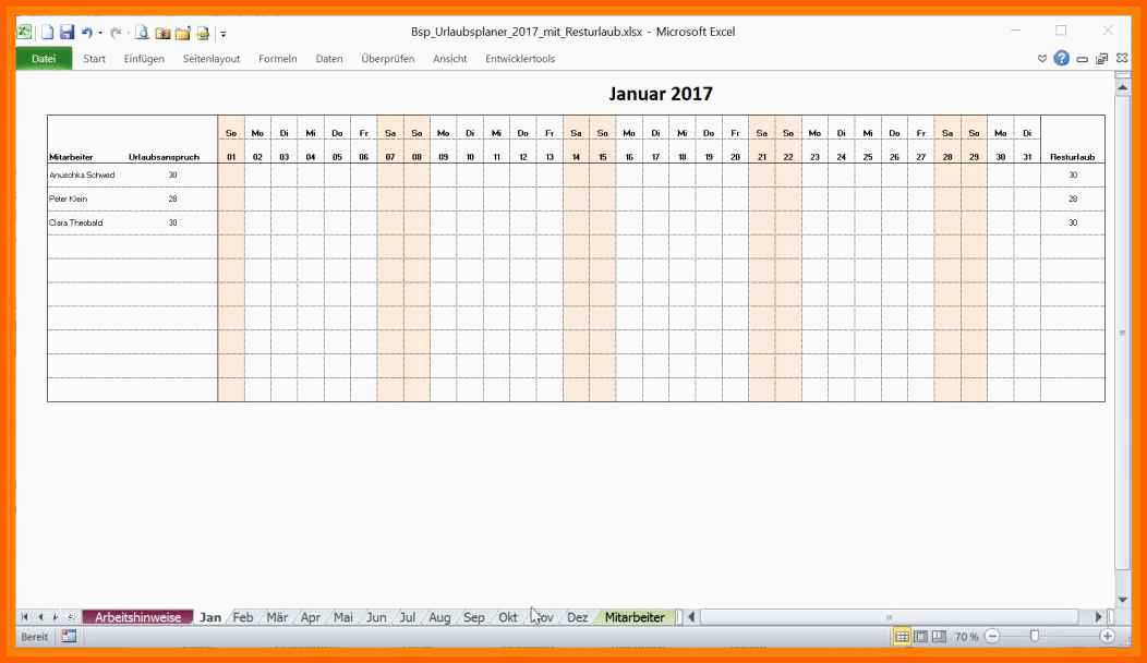 Empfohlen 12 Urlaubsplan Excel Vorlage