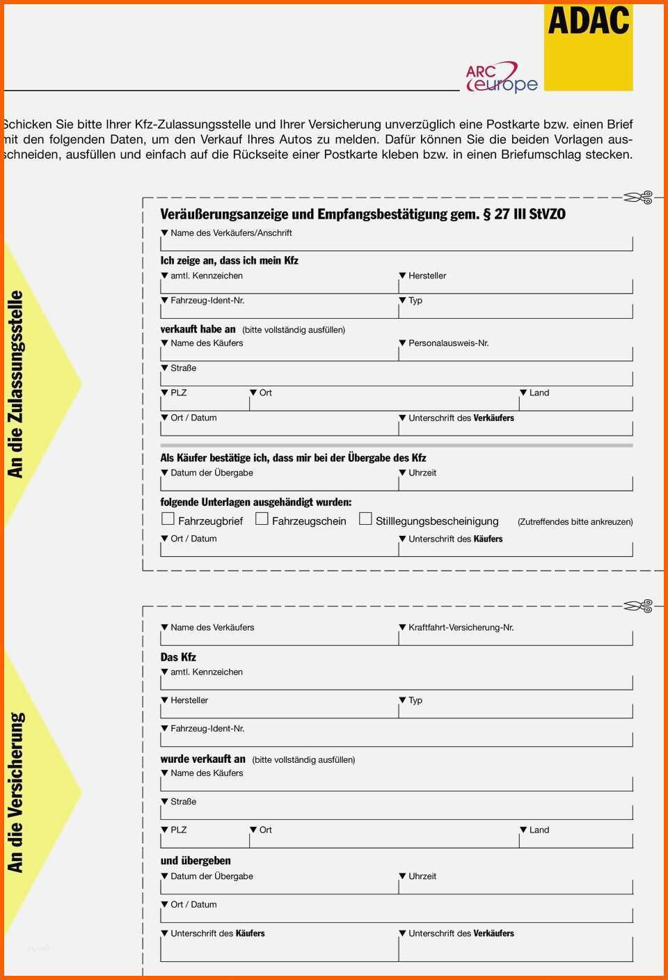 Empfohlen 15 Auto Verkaufen Vorlage