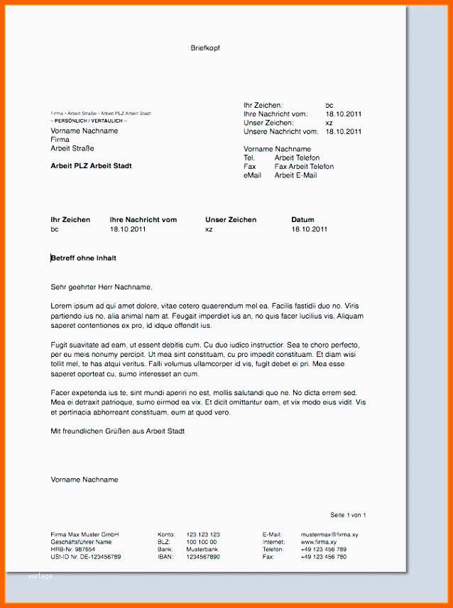 Empfohlen 15 Geschaftsbrief Din 5008 Vorlagen123 Vorlagen123