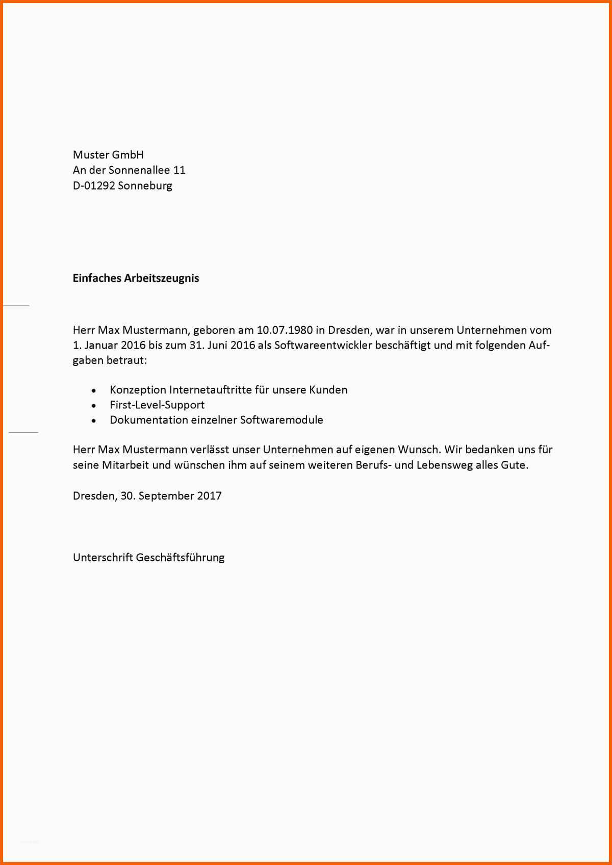 Empfohlen 18 Arbeitszeugnis Vorlage