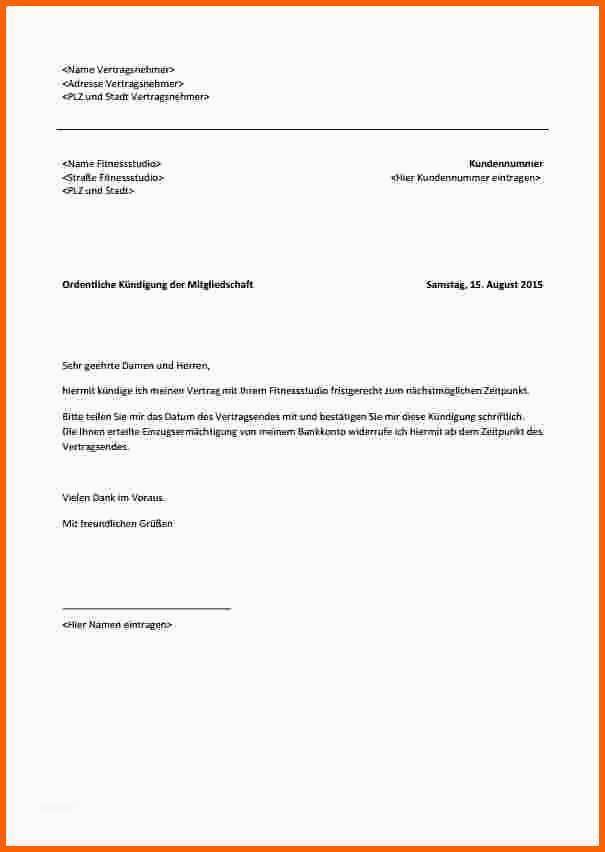 Empfohlen 7 Kündigungsschreiben Abo Muster