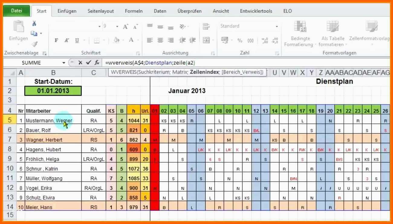 Empfohlen 9 Mitarbeiter Ressourcenplanung Excel