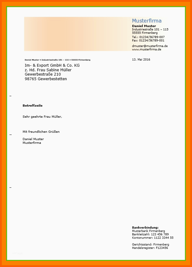 Empfohlen 9 Privater Geschäftsbrief