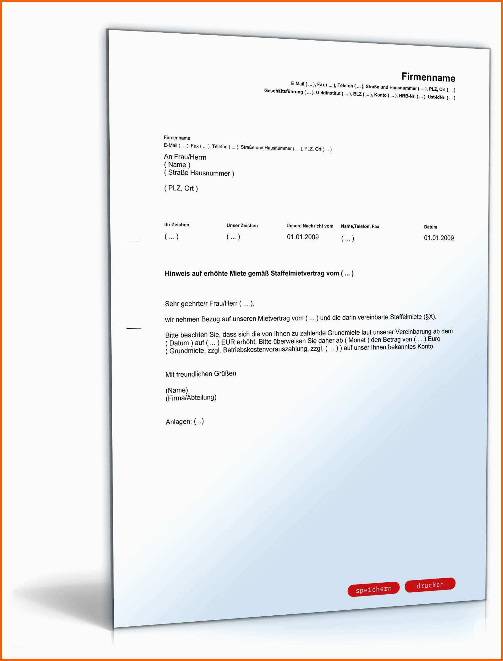 Empfohlen Ankündigung Mieterhöhung Staffelmiete