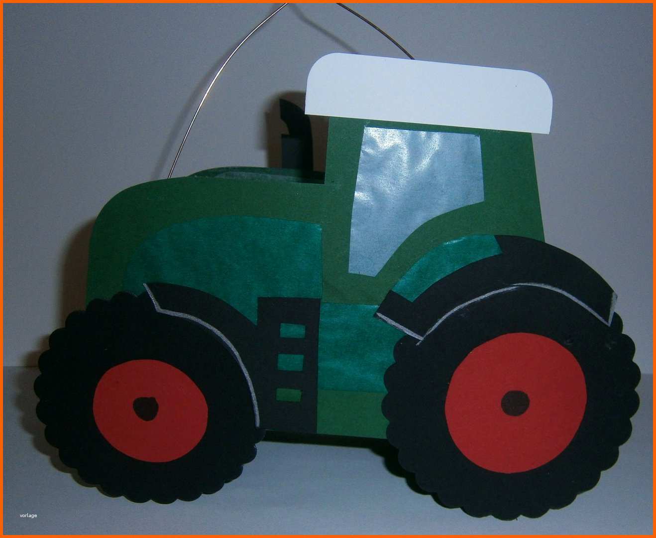 Empfohlen Bastelpackung Für Laterne Traktor DunkelgrÜn Rot