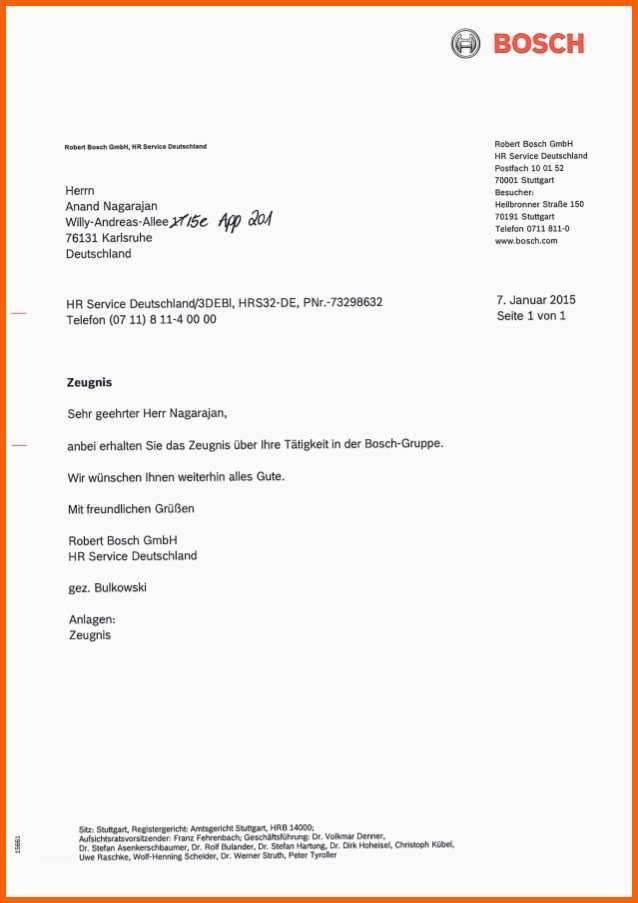 Empfohlen Bosch Gmbh Praktikum Zeugnis