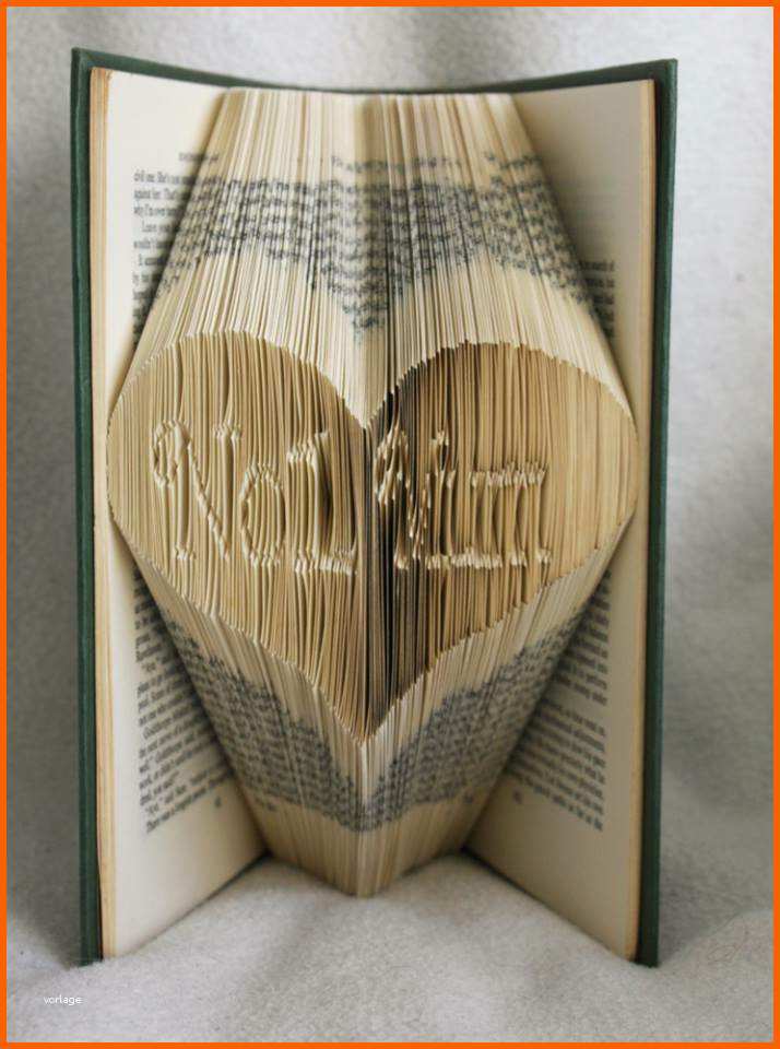 Empfohlen Buch Falten Vorlage Buchkunst Ein Herz In Ein Buch Falten