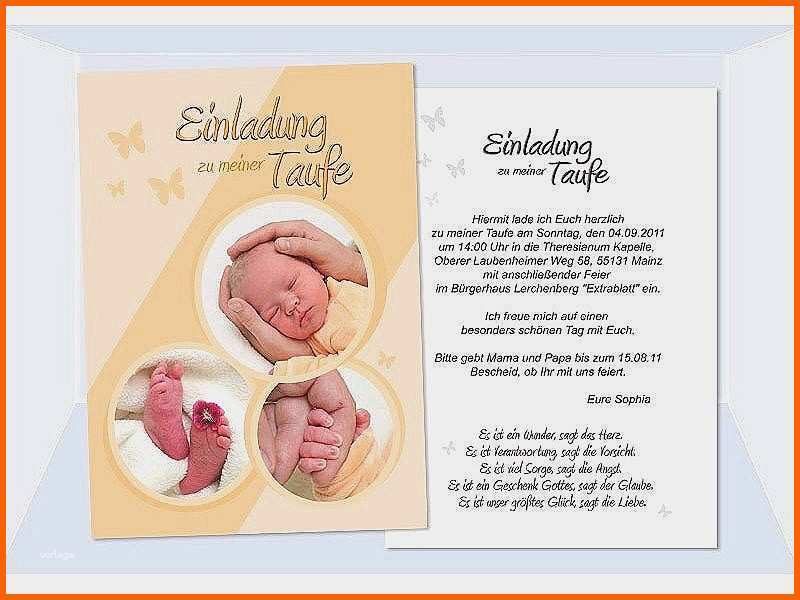 Empfohlen Einladung Taufe Vorlage Word