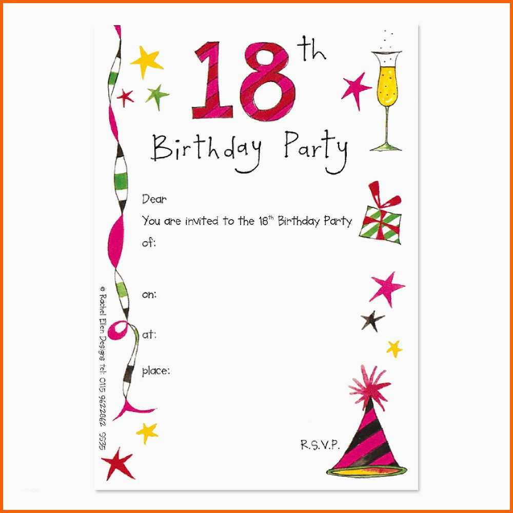 Empfohlen Einladung Zum 18 Geburtstag Vorlage Kostenlos