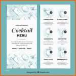 Empfohlen Elegante Cocktailkarte Vorlage