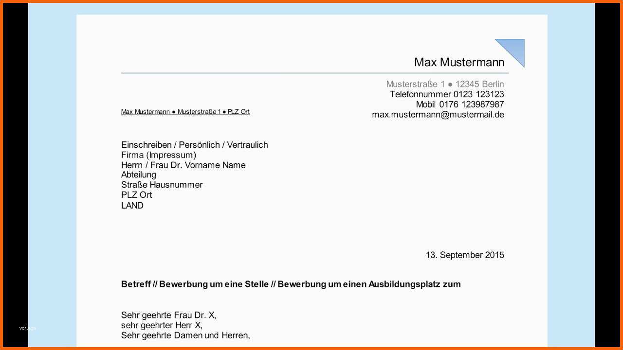 Empfohlen Empfängerfeld Beschriften Professionelles Anschreiben In