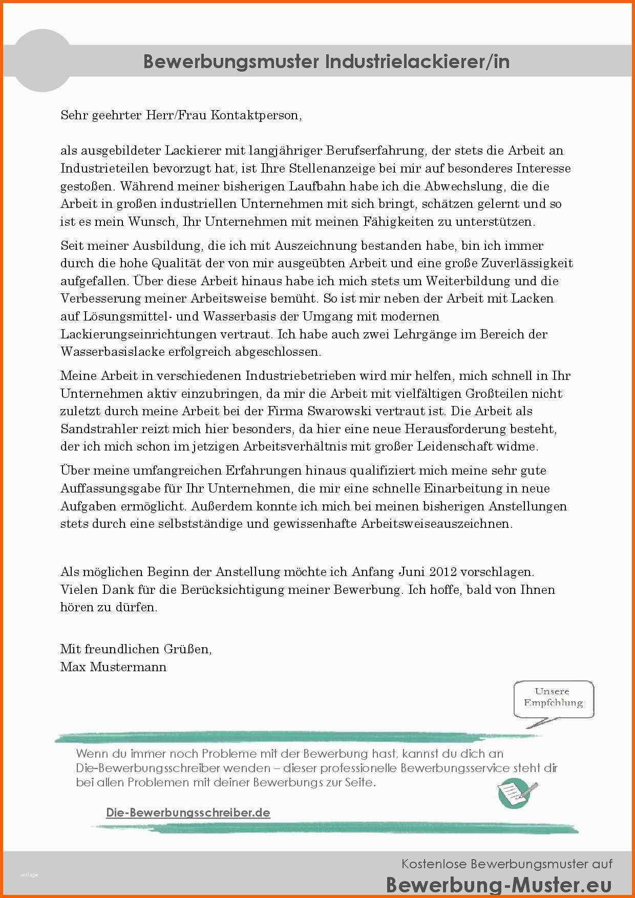 Empfohlen Gallery Of Muster Anschreiben Jobwechsel Anschreiben