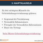 Empfohlen Geheimhaltungsvereinbarung Muster Und Vorlage