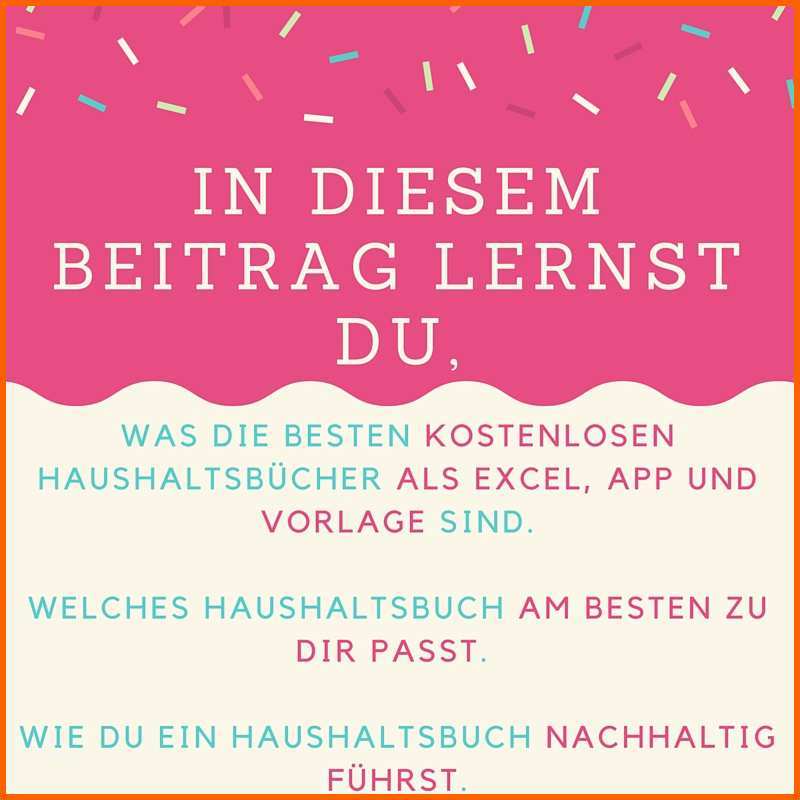 Empfohlen Haushaltsbuch Einfach Führen Kostenlos Als Excel App