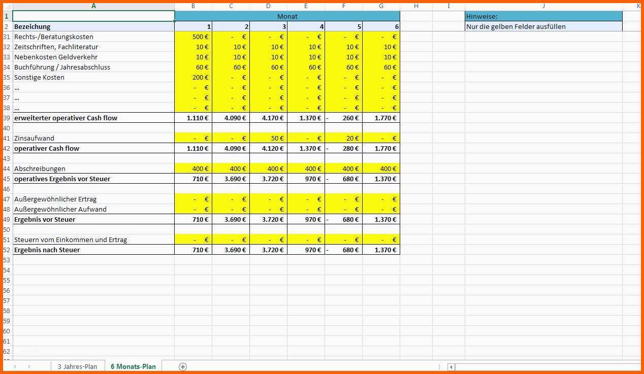 Empfohlen Inspirierende formlose Gewinnermittlung Vorlage Excel