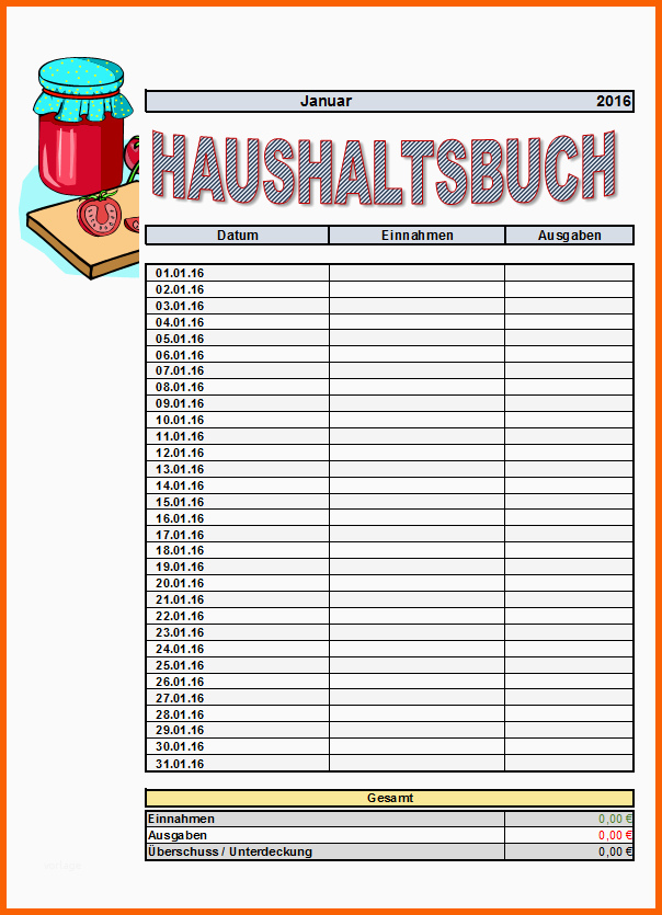Empfohlen Kostenlose Haushaltsbuch Vorlagen Fice Lernen