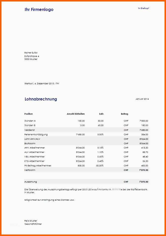 Empfohlen Lohnabrechnung Vorlage Wunderbar Lohnabrechnung Vorlage