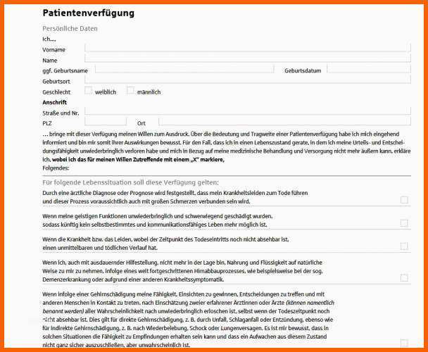 patientenverfuegung vorlage