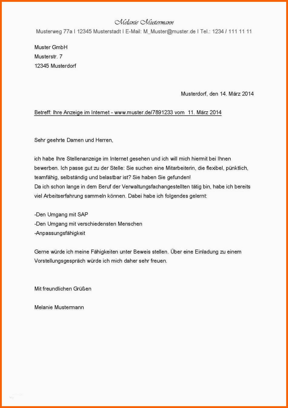 Empfohlen Perfekt Bewerbung Muster Bäckereifachverkäuferin Teilzeit